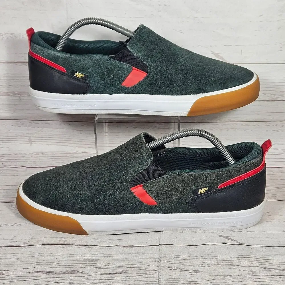 New Balance 306 Jamie Foy Men's 10.5 Dark Green Red Slip On Skate Suede Gum